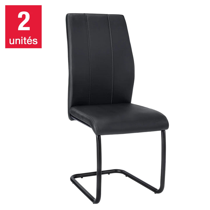 Geri Contemporary Chair with Black Frame - 2-Pack