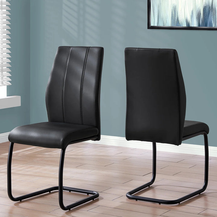 Geri Contemporary Chair with Black Frame - 2-Pack