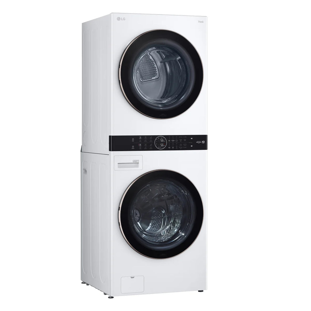 LG - Tour de lavage à chargement frontal, laveuse de 5,2 pi³ et sécheuse électrique de 7,4 pi³