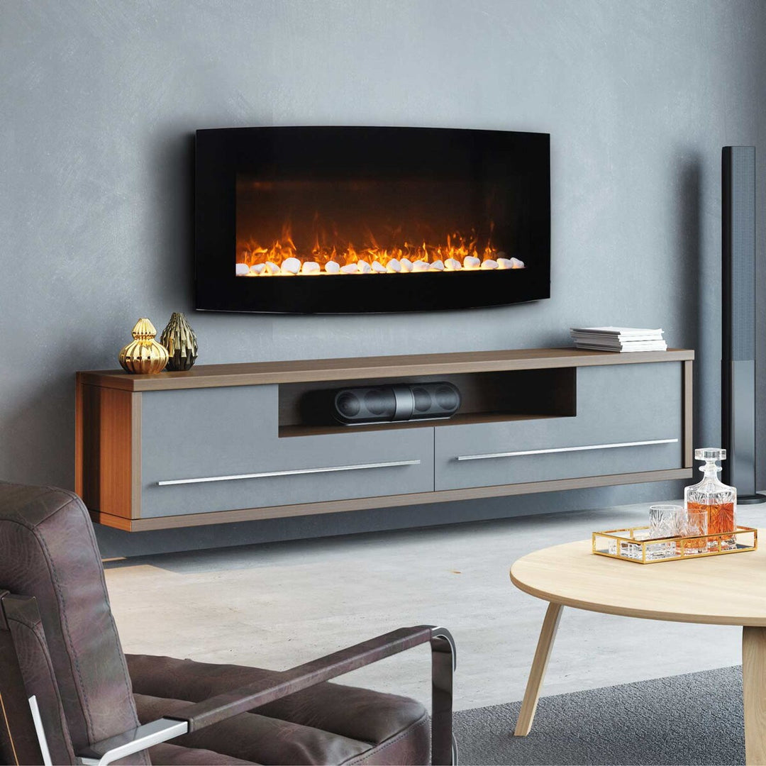 Paramount - Stirling Curved Electric Fireplace, 48 in
