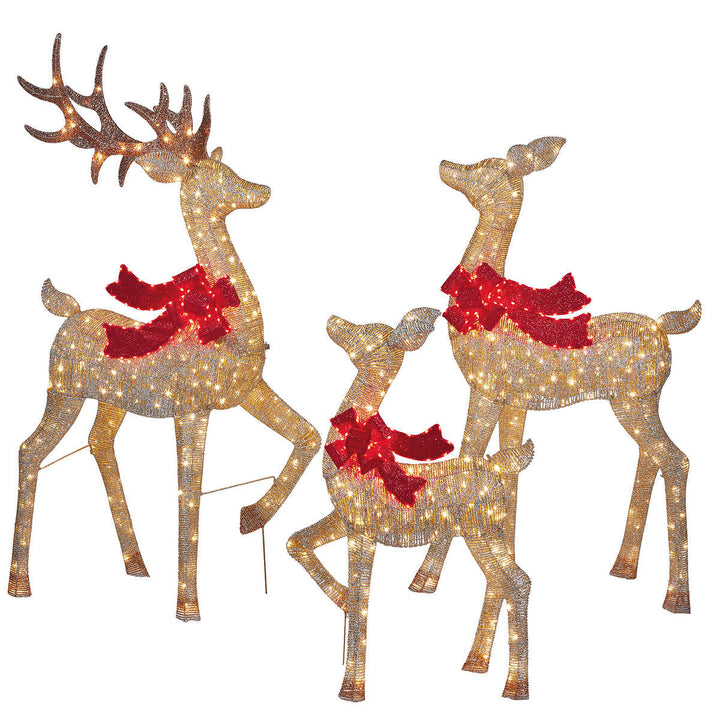 3-Piece LED Deer Family Set