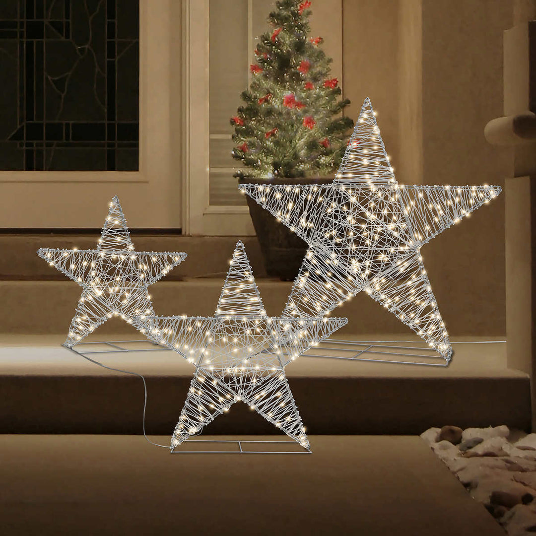 Star with LED Lights - 3-Pack
