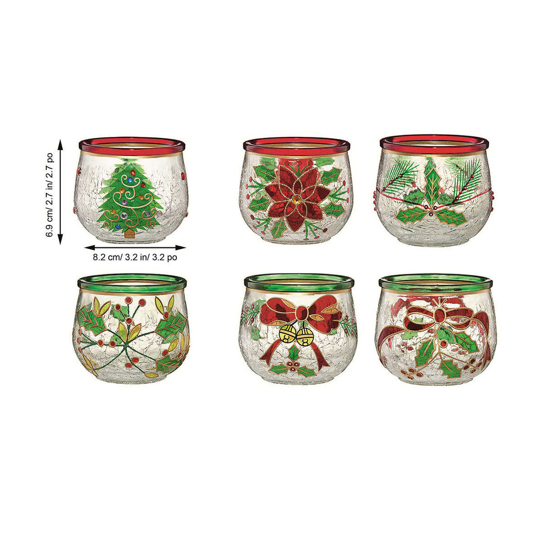 Ensemble de 6 bougeoirs en verre