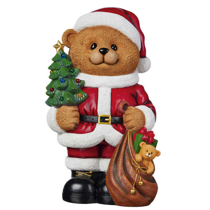 Bear Greeter with Christmas Tree