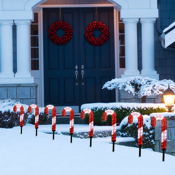 8-Piece Candy Cane Light Set