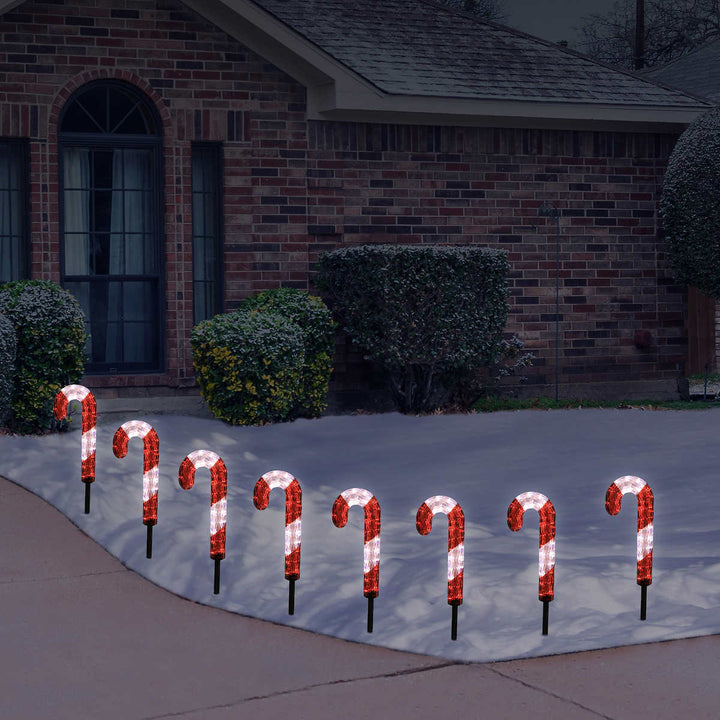 8-Piece Candy Cane Light Set