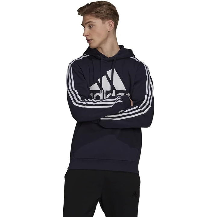 Adidas - Chandail à capuche en polaire à logo 3 bandes