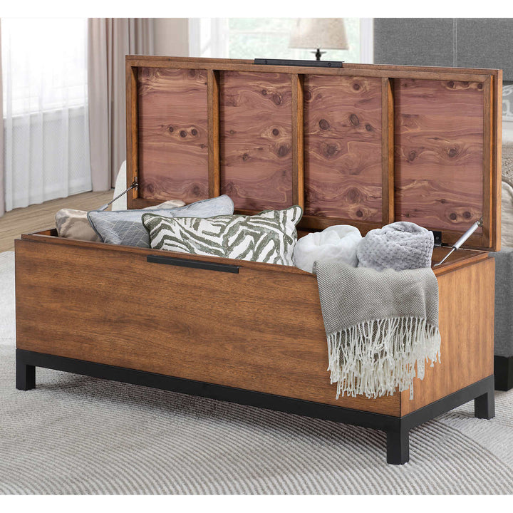 Napa River Furnishings - Banc-coffre en cèdre aromatique Dawson