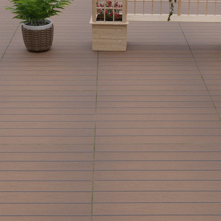 Élégance - Teak Composite Deck Tile, Pack of 5