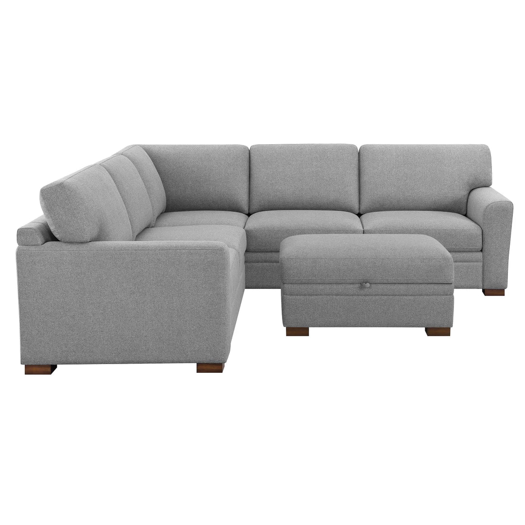 Thomasville Langdon - 3-Piece Fabric Sectional with Storage Ottoman