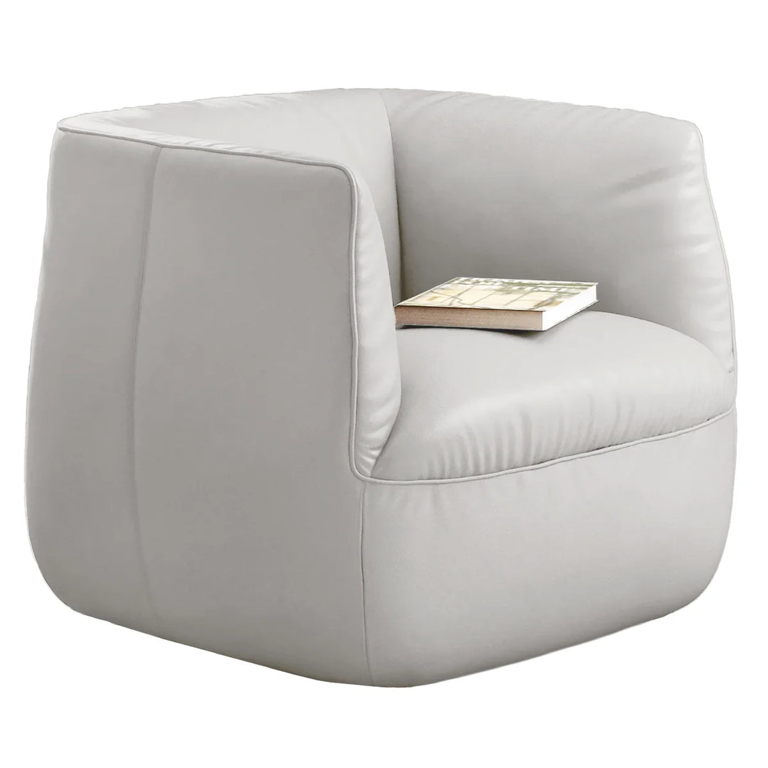 Natuzzi Wally Top Grain Leather Swivel Chair