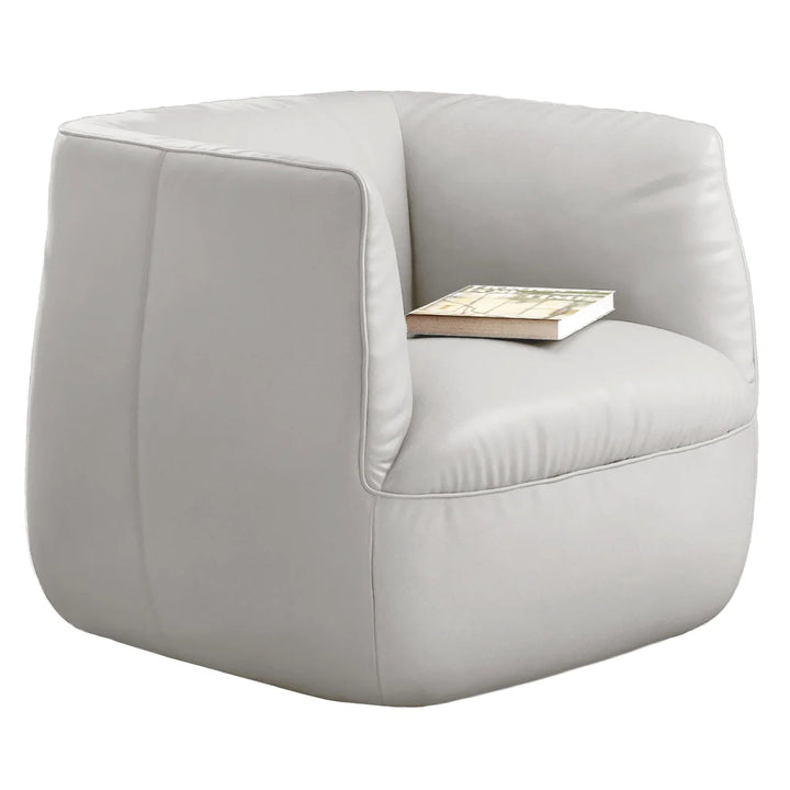 Natuzzi Wally Top Grain Leather Swivel Chair