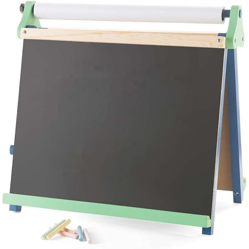 HearthSong 3-in-1 Foldable Tabletop Easel with Chalkboard and Whiteboard