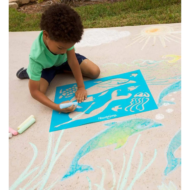 ChalkScapes Under The Sea Chalk and Stencil Set