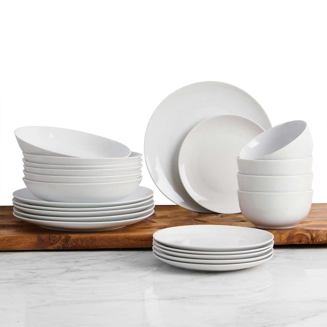 Trudeau - Ensemble de vaisselle en porcelaine, 24 pièces