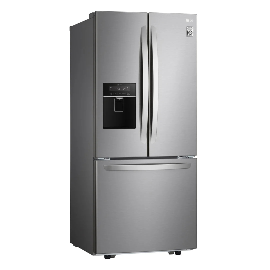 LG - Réfrigérateur 30 po. 22 pi³ à porte française en de 3,5 pi³