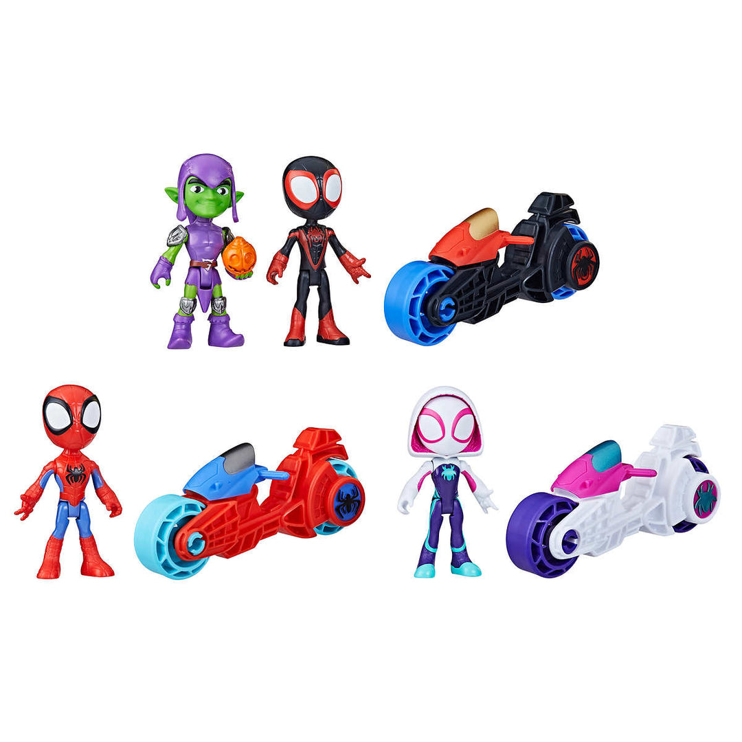 Hasbro - Marvel Spiderman and His Friends on Motorcycle