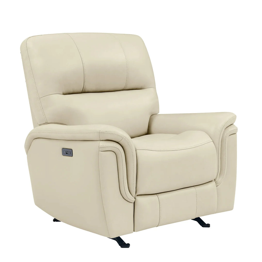 BarcaLounger - Fauteuil inclinable à bascule électrique en cuir pleine fleur