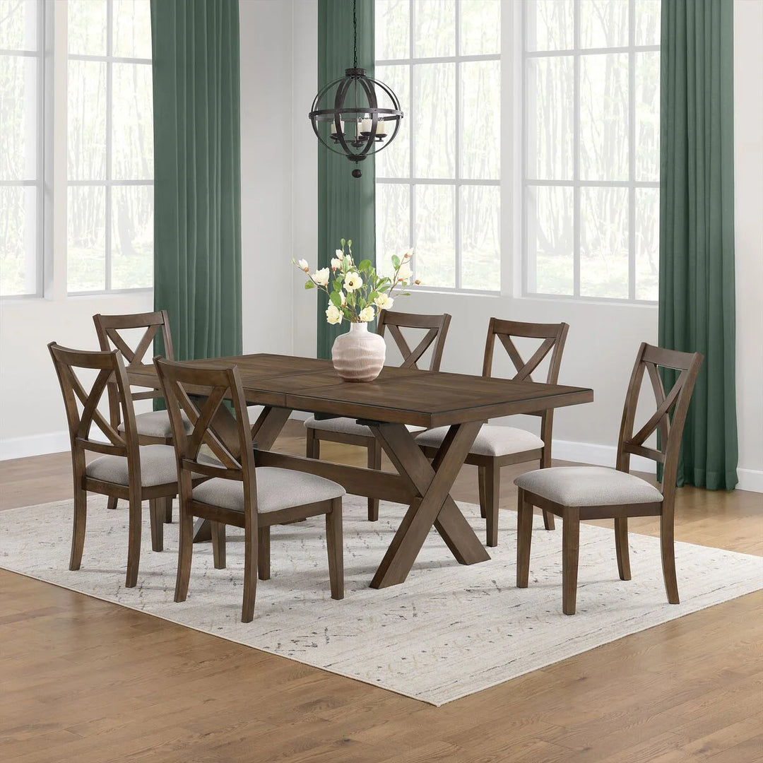 Bayside Furnishings - Ensemble de table à manger Lathan, 7 pièces