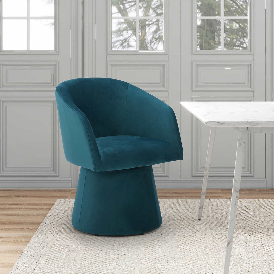 Aiden & Ivy - Fabric Swivel Chair