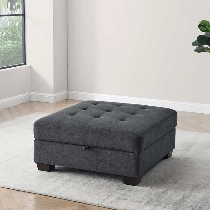 Thomasville - Pouf de rangement en tissu