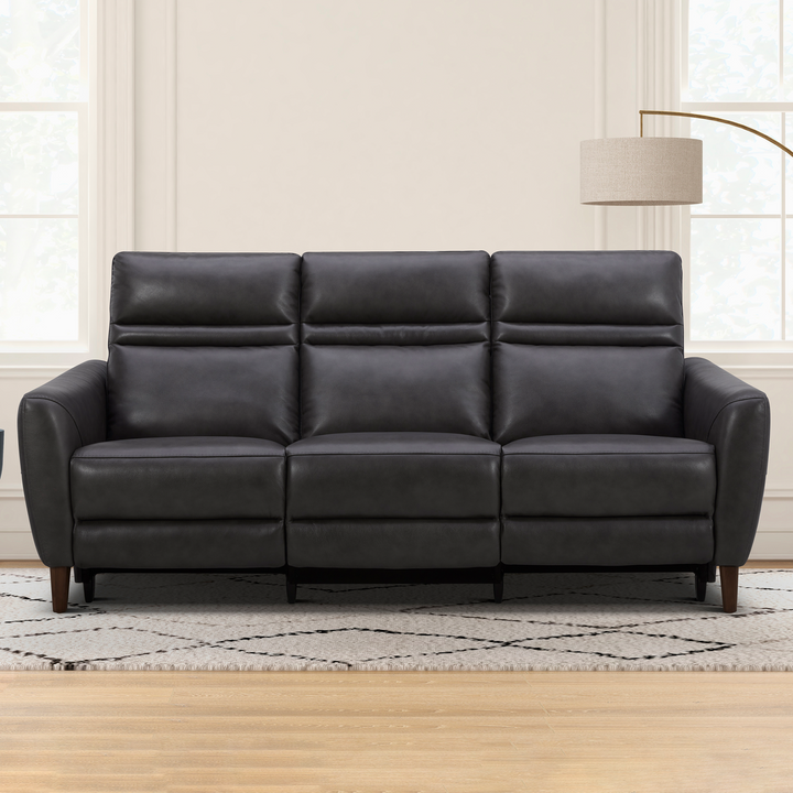 Aiden & Ivy - Sofa en cuir pleine fleur avec inclinaison motorisé