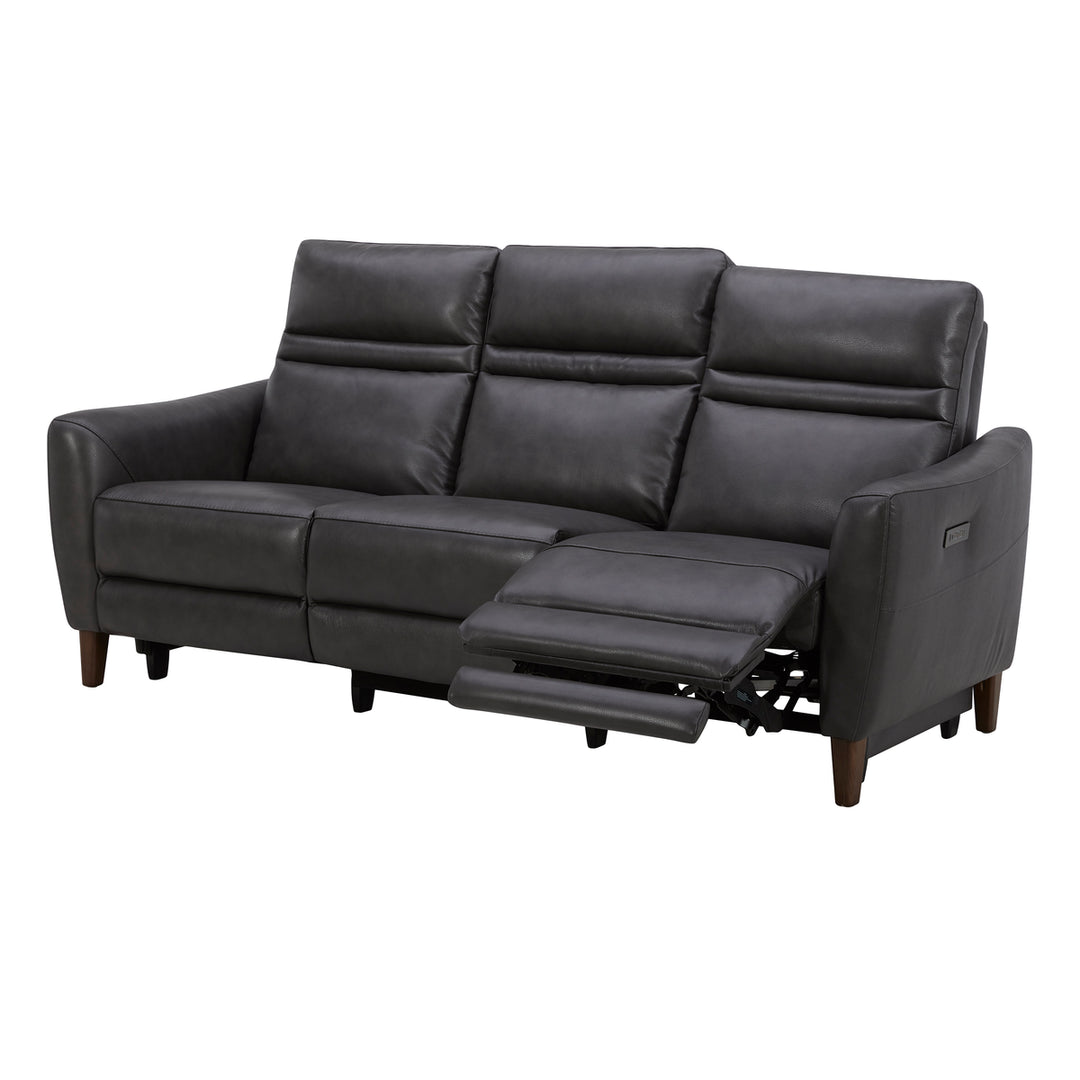 Aiden & Ivy - Sofa en cuir pleine fleur avec inclinaison motorisé