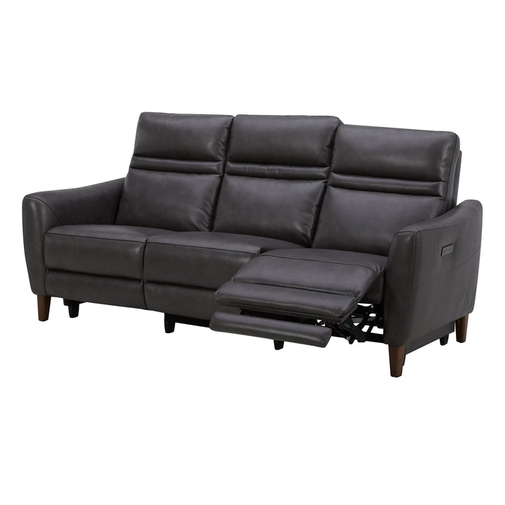 Aiden & Ivy - Sofa en cuir pleine fleur avec inclinaison motorisé