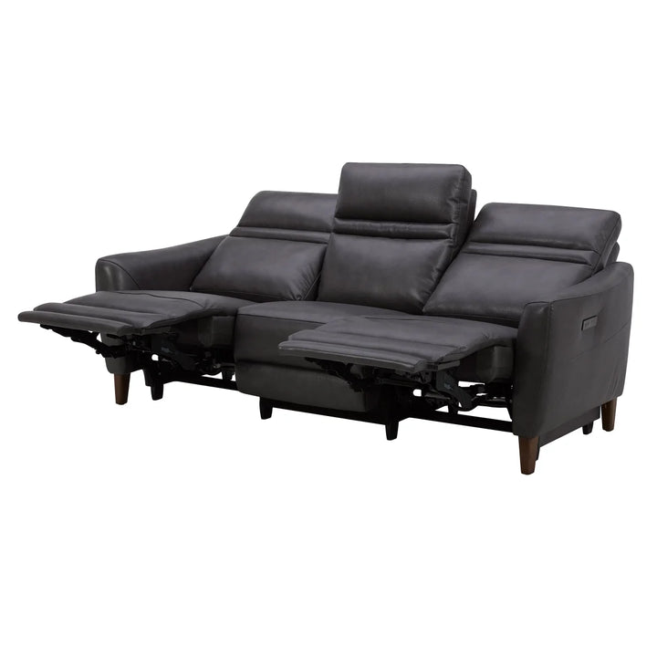 Aiden & Ivy - Sofa en cuir pleine fleur avec inclinaison motorisé