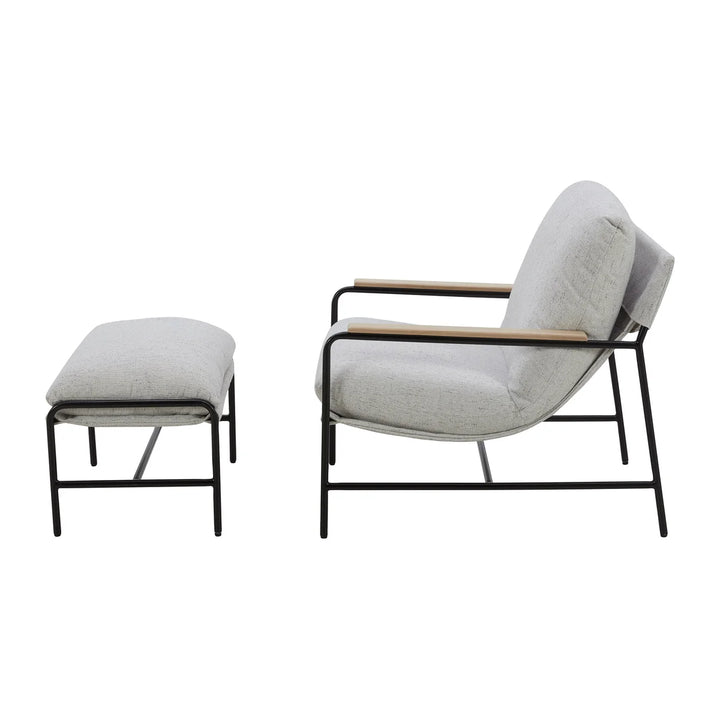 Aiden & Ivy Fabric Chair with Ottoman
