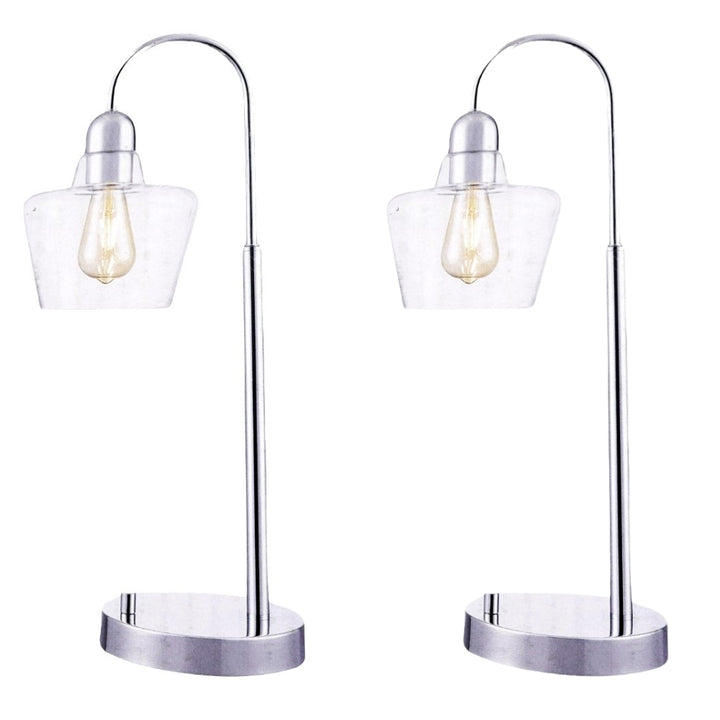 Valencia Table Lamp with Glass Shades - 2-Pack