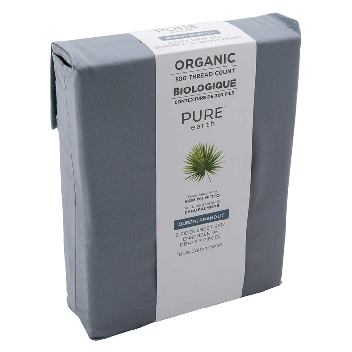 Pure Earth Organic Cotton 6-Piece Sheet Set