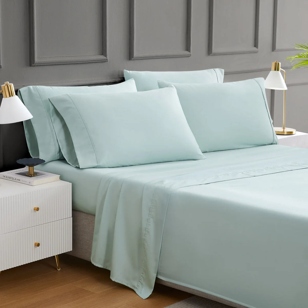 Hotel Signature - Ensemble de draps en coton égyptien, 6 pièces