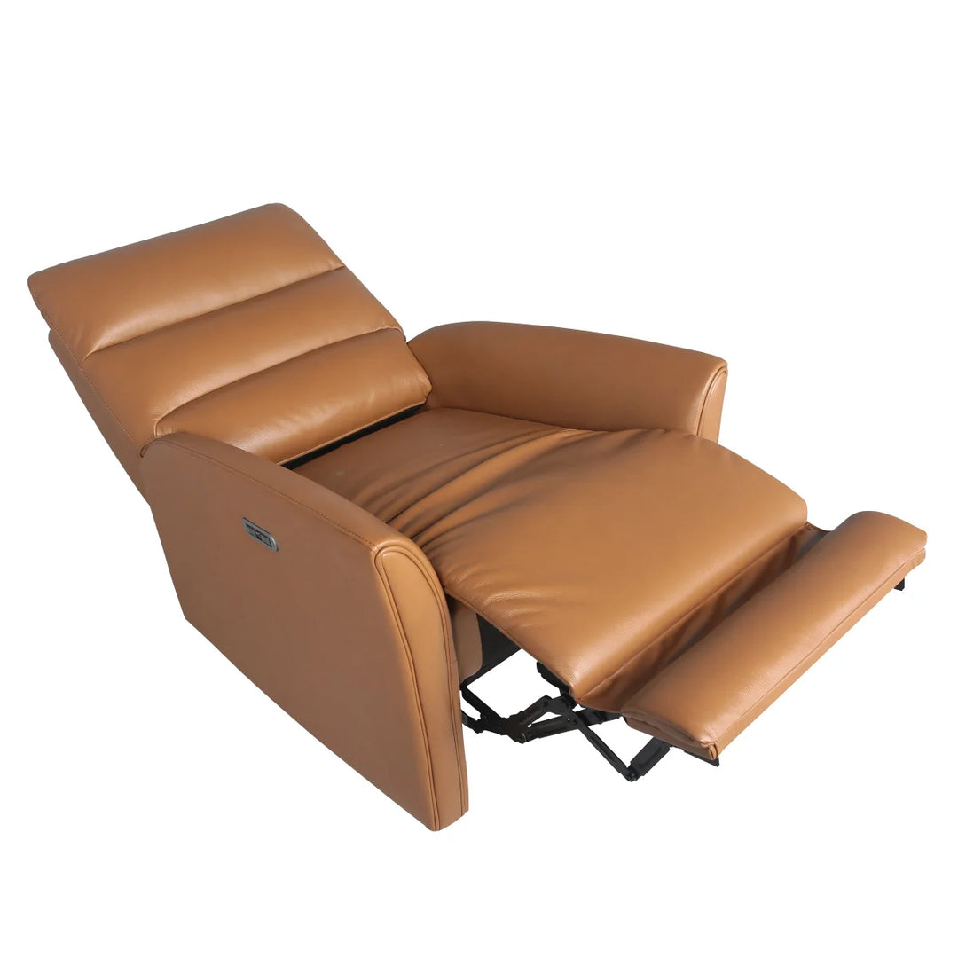 Nice Link - Fauteuil inclinable électrique en cuir pleine fleur