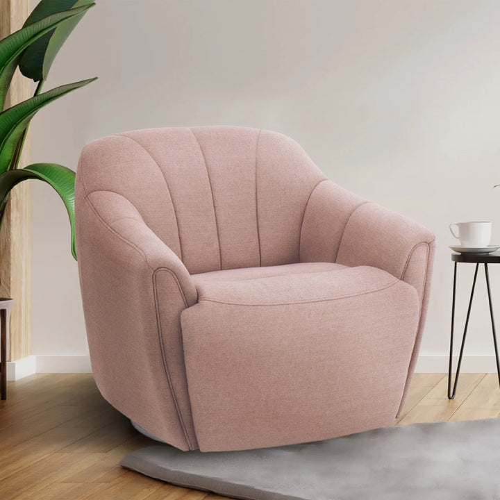 Moto Motion Fiona Fabric Swivel Chair with Power Footrest