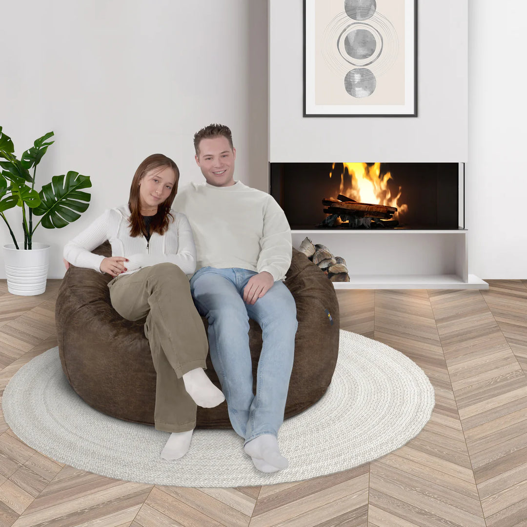Lounge & Co. - Fauteuil géant en simili-suède