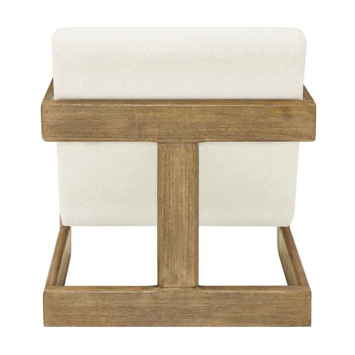 Thomasville – Fauteuil d’appoint en tissu avec base en bois