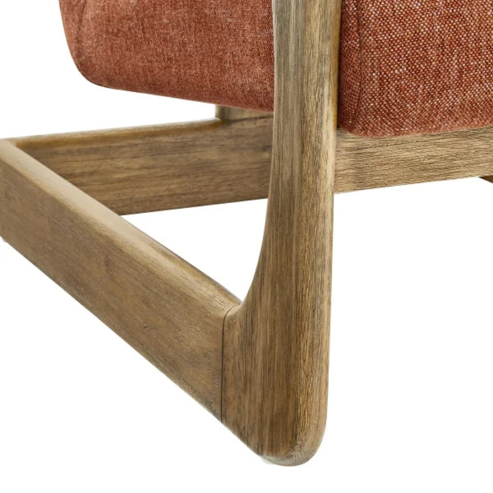 Thomasville – Fauteuil d’appoint en tissu avec base en bois