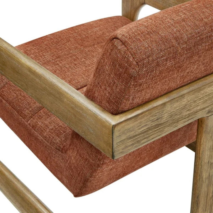 Thomasville – Fauteuil d’appoint en tissu avec base en bois