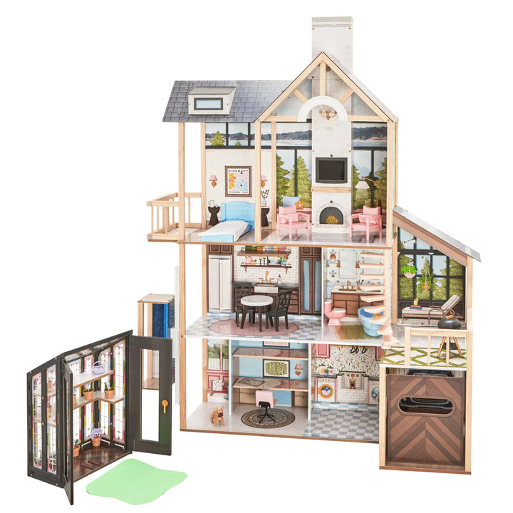 KidKraft - Maison de poupées et serre de la villa Lakeview