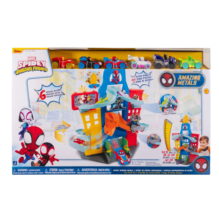 Marvel Spidey Amazing Metals City Track Set - 6-Pack