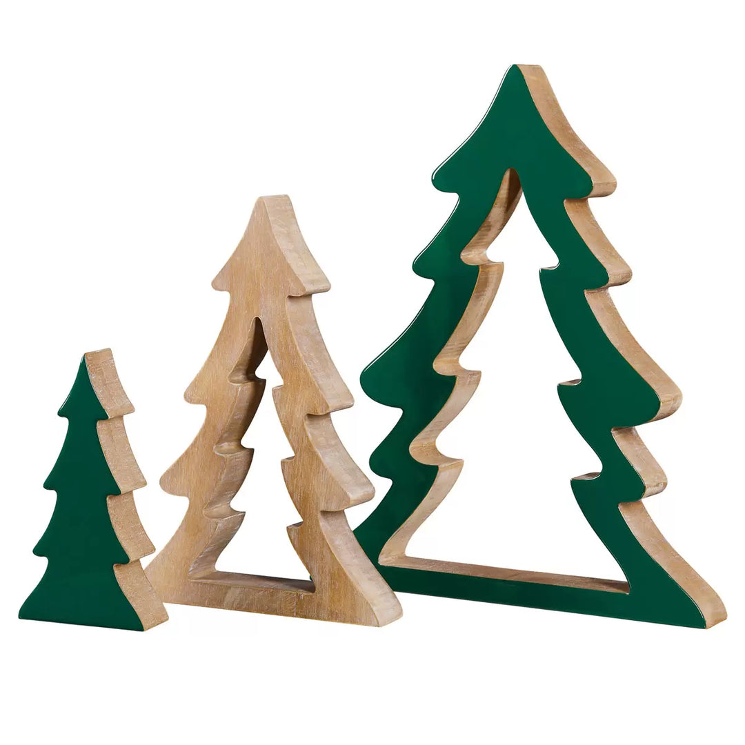 Nesting Wood Christmas Trees