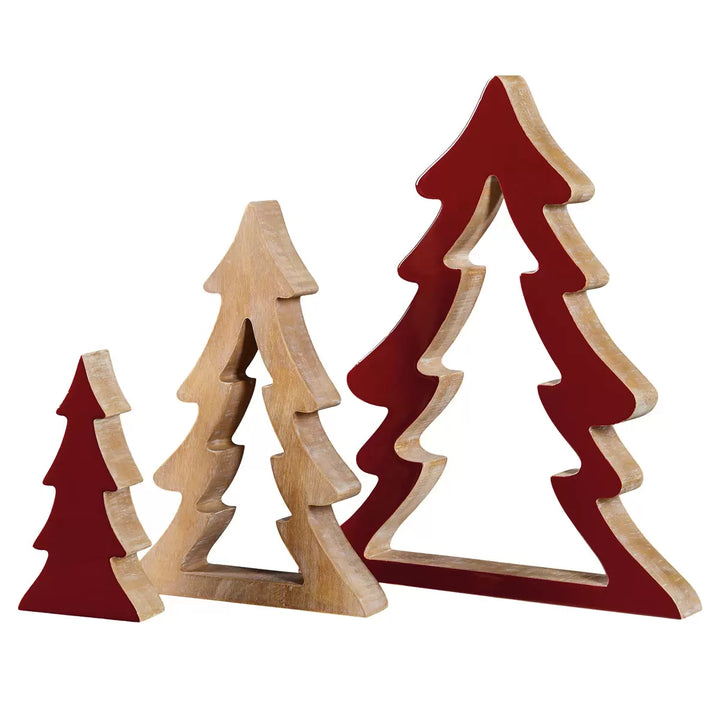 Nesting Wood Christmas Trees