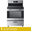 Midea - Cuisinière autoportante à surface de cuisson lisse de 30 po et 5,1 pi³