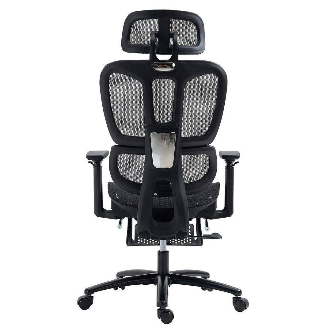 Motionwise - Chaise en maille à dossier haut avec repose-pieds