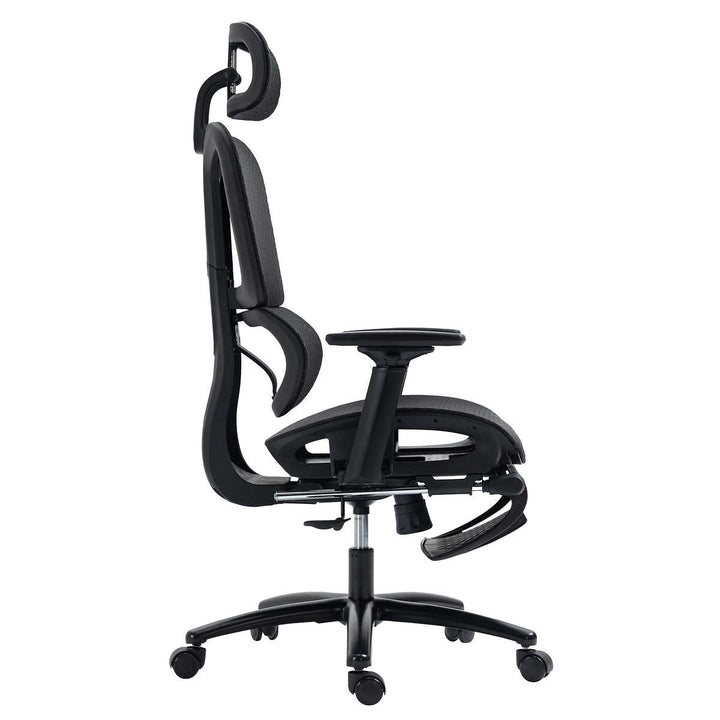 Motionwise - Chaise en maille à dossier haut avec repose-pieds