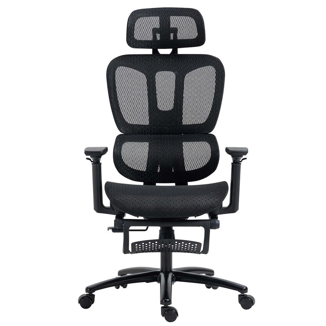 Motionwise - Chaise en maille à dossier haut avec repose-pieds