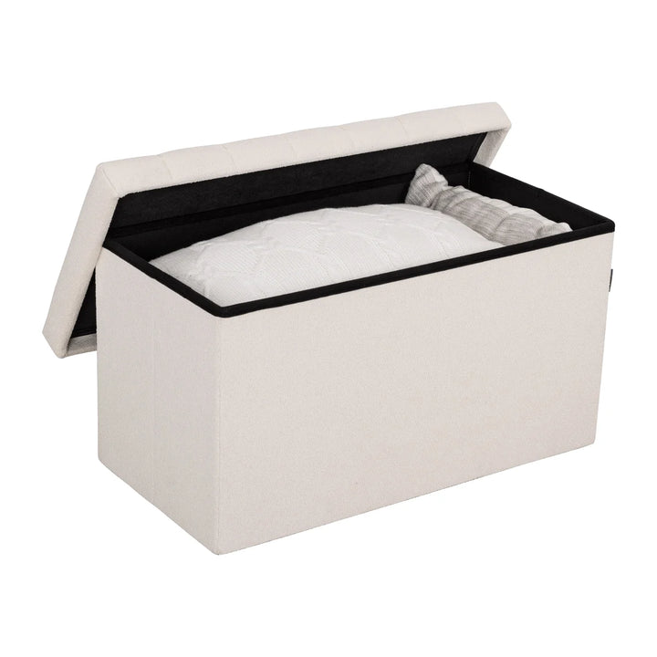 Seville Classics - Coffre d'Ottomane pliable Boucle