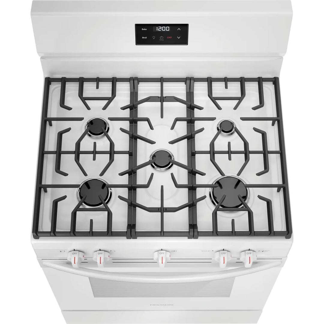 Frigidaire - Cuisinière à gaz à 5 brûleurs de 30 po, 5,1 pi³
