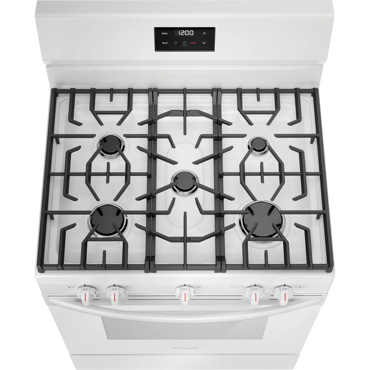 Frigidaire - Cuisinière à gaz à 5 brûleurs de 30 po, 5,1 pi³
